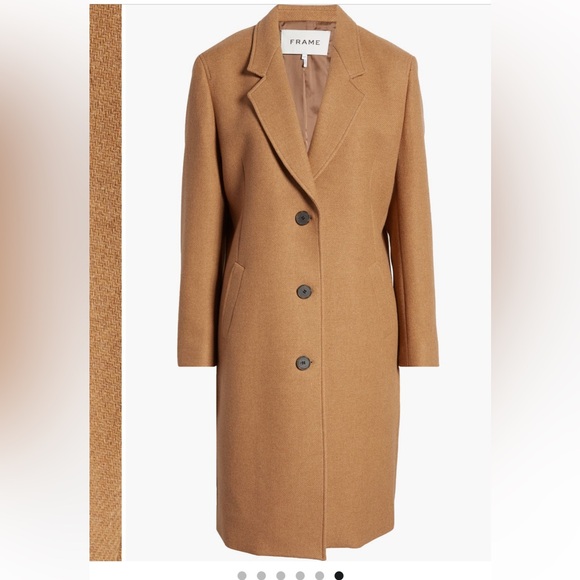 NWT East Side Single Breasted Wool Blend Coat FRAME - Picture 6 of 12